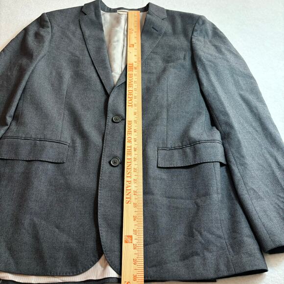 Brooks Brothers Suit Jacket Mens 42L Blue Gray Red Fleece Tollegno 1900 Wool - Picture 2 of 10